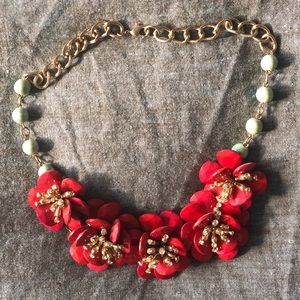 Anthropologie flower statement necklace